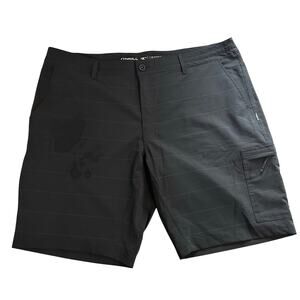 O'Neill Mens Crossover Hybrid Cargo Shorts Size 40 Black 10" Inseam